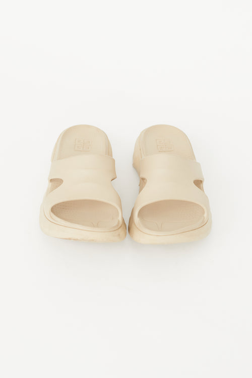 Givenchy Beige Rubber Marshmallow Slide