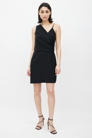 Givenchy Black Asymmetric Mini Dress
