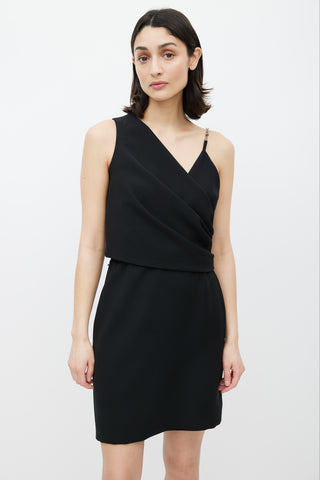 Givenchy Black Asymmetric Mini Dress