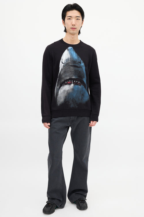 Givenchy Black & Blue Graphic Crewneck