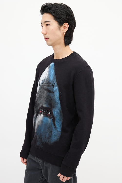 Givenchy Black & Blue Graphic Crewneck