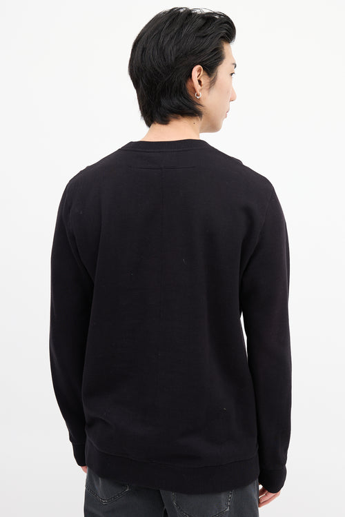 Givenchy Black & Blue Graphic Crewneck