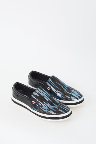 Givenchy Black & Blue Camo Slip On Sneaker