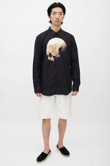 Givenchy Black & Brown Skull Shirt