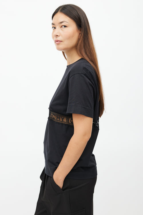 Black Lace Logo T-Shirt