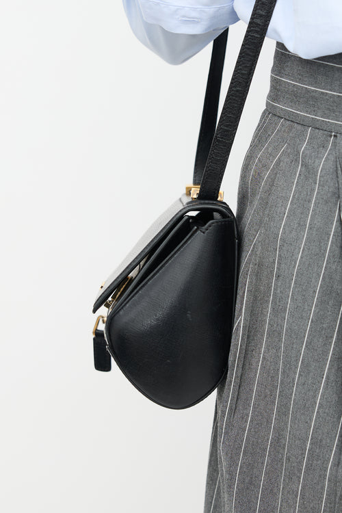 Givenchy Black Leather Mini Pandora Box Crossbody Bag