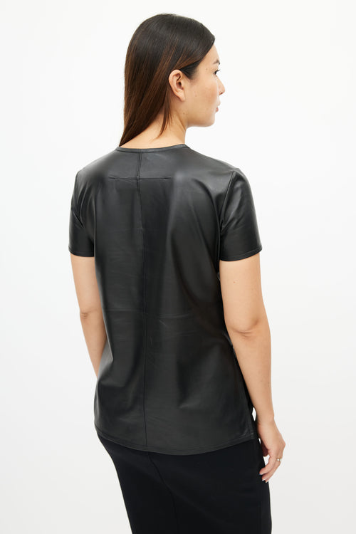 Givenchy Black Leather Zip Top
