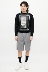 Givenchy Black & Multicolour Wool Face Sweater
