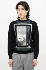 Givenchy Black & Multicolour Wool Face Sweater