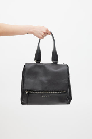 Givenchy Dark Brown Leather Pandora Pure Flap Shoulder Bag