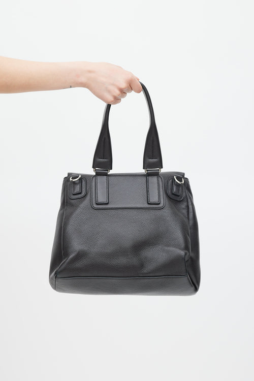 Givenchy Dark Brown Leather Pandora Pure Flap Shoulder Bag