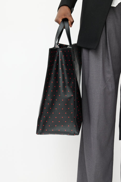 Givenchy Black & Red Cross Leather Tote