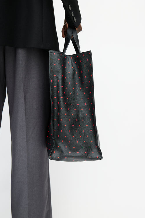 Givenchy Black & Red Cross Leather Tote
