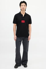 Givenchy Black & Red Patch Logo Polo