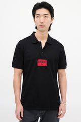 Givenchy Black & Red Patch Logo Polo