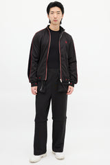 Givenchy Black & Red Square Logo Track Jacket