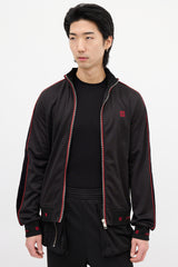 Givenchy Black & Red Square Logo Track Jacket