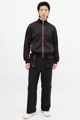 Givenchy Black & Red Square Logo Track Jacket