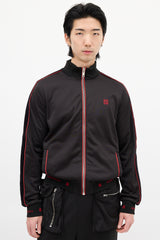 Givenchy Black & Red Square Logo Track Jacket