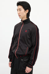 Givenchy Black & Red Square Logo Track Jacket