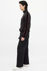 Givenchy Black & Red Square Logo Track Jacket