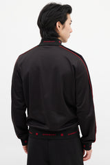 Givenchy Black & Red Square Logo Track Jacket