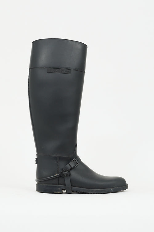 Givenchy Black Rubber Rain Boot Boot