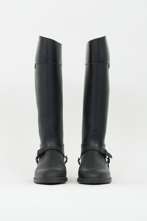 Givenchy Black Rubber Rain Boot Boot