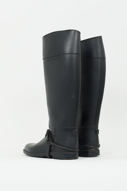 Givenchy Black Rubber Rain Boot Boot