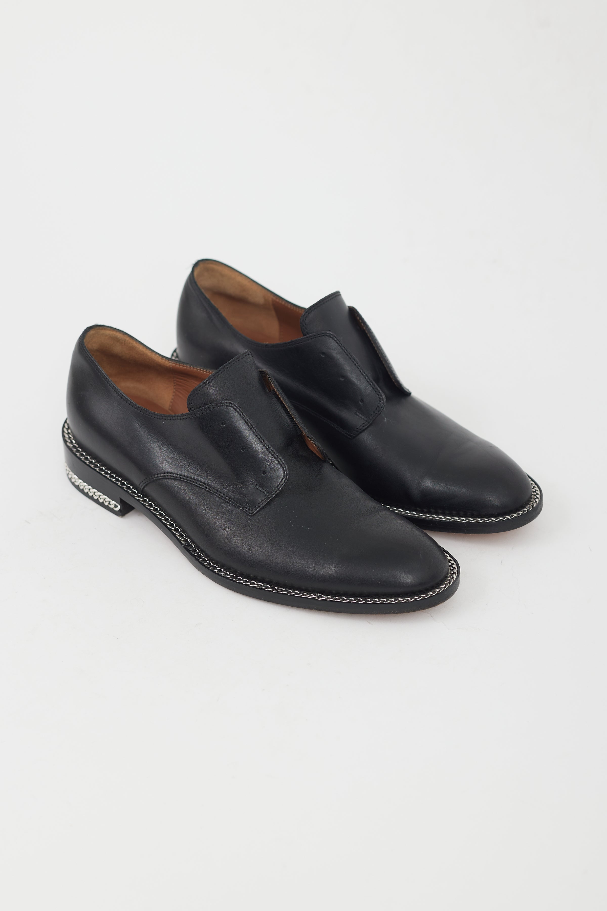 Givenchy // Black Leather Rosanna Chain Derby VSP Consignment Givenchy // Black Leather Rosanna Chain Derby VSP Consignment