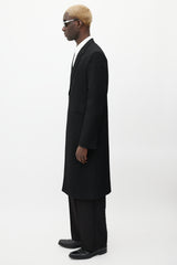 Givenchy Black & Silver Wool Coat