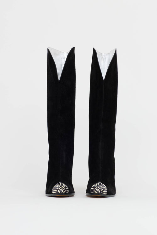 Givenchy Suede Knee High Boot