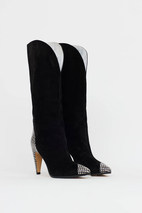 Givenchy Suede Knee High Boot