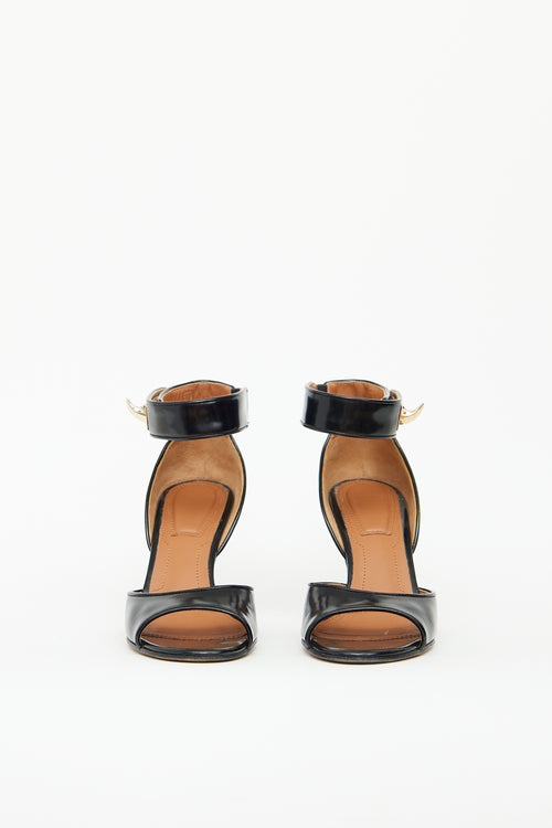 Givenchy Black Turnlock Strap Sandal