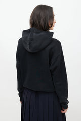 Givenchy Black & White Distressed Logo Hoodie