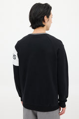 Givenchy Black & White Embroidered Logo Sweatshirt