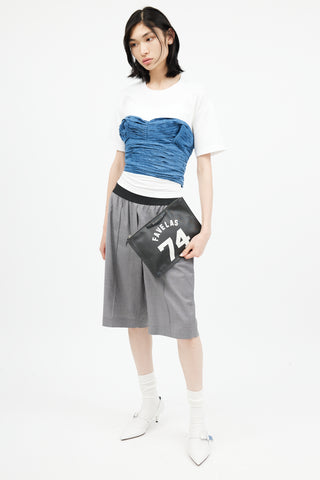 Givenchy Black & White Leather Favelas Clutch