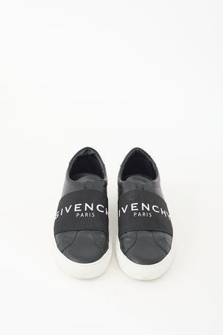 Givenchy Black & White Leather Urban Street Logo Band Sneaker