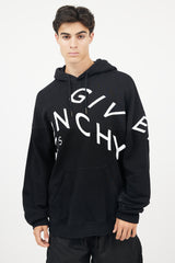 Givenchy Black & White Refracted Logo Hoodie
