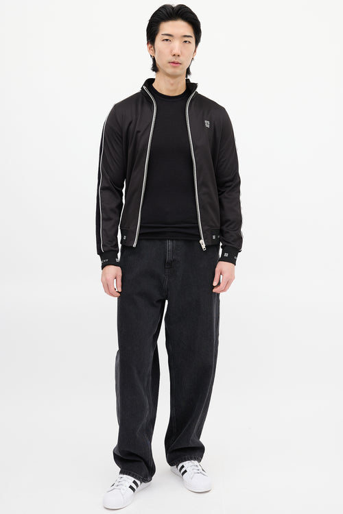 Givenchy Black & White Square Logo Track Jacket