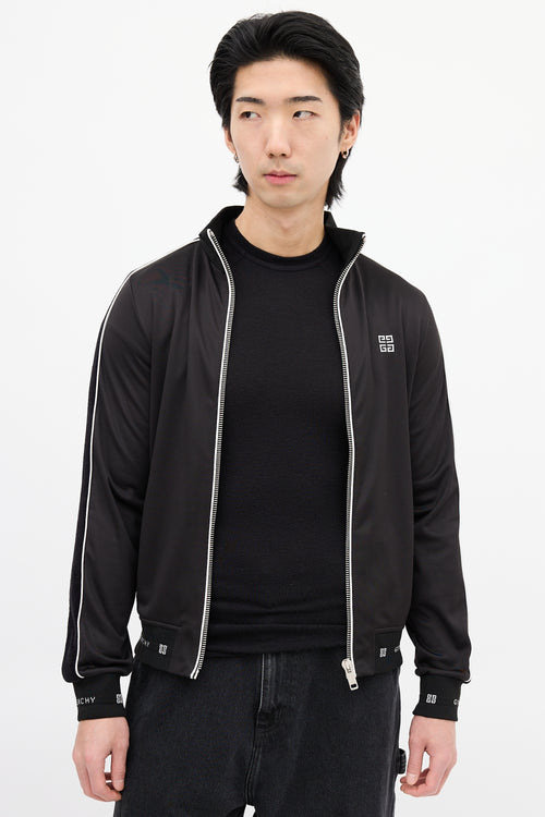 Givenchy Black & White Square Logo Track Jacket