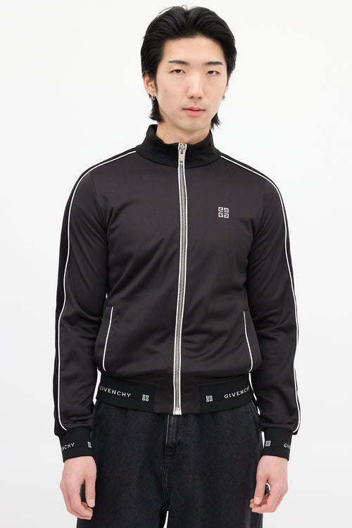 Givenchy Black & White Square Logo Track Jacket