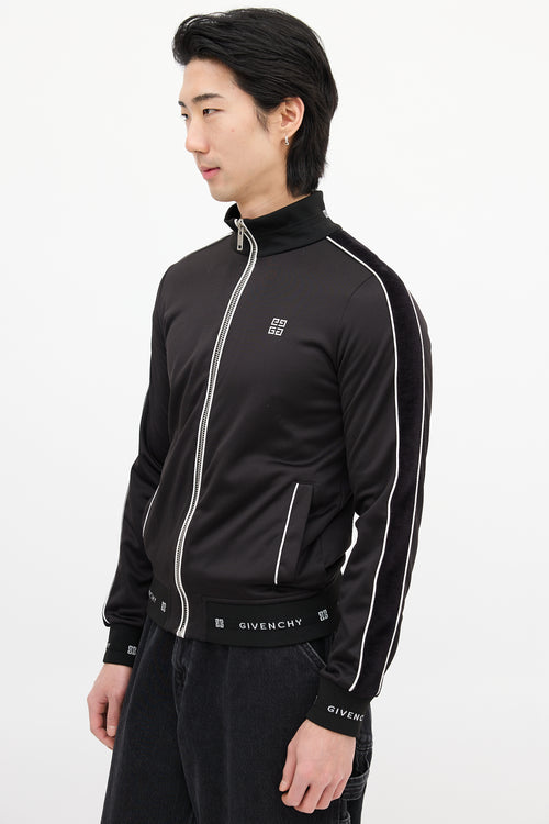 Givenchy Black & White Square Logo Track Jacket