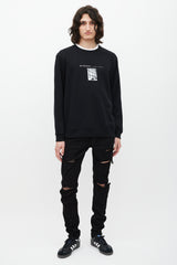 Givenchy Black & White Street Graphic Crewneck Sweater