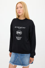 Givenchy Black & White Triple Logo Crewneck