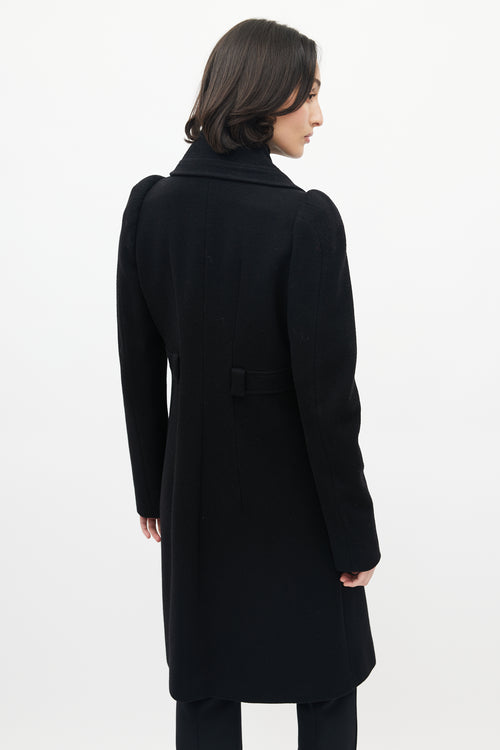 Givenchy Black Wool Double Breasted Coat