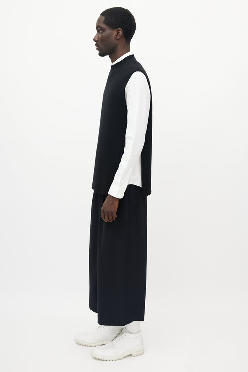Givenchy Black Wool Knit Slit Vest