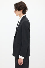 Givenchy Black Wool One Button Blazer