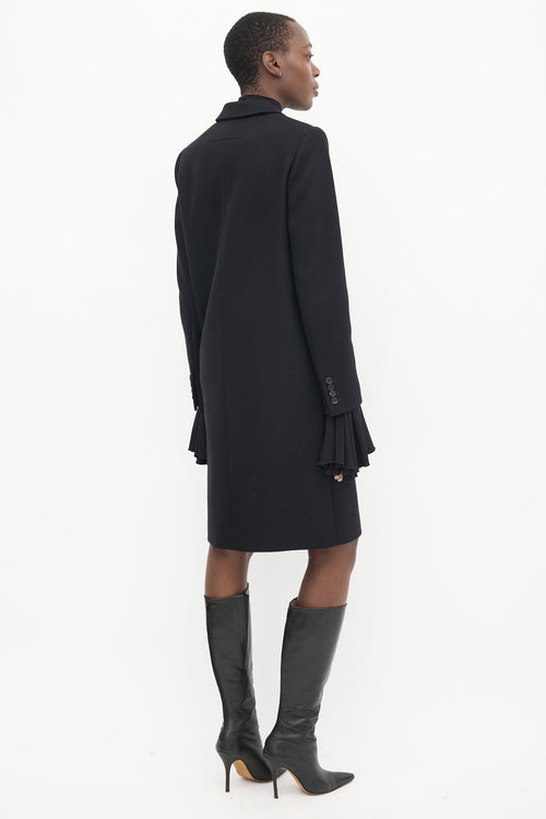 Givenchy Black Wool Three Button Coat