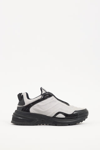 Givenchy Black & Silver Patent & Mesh Giv 1 Light Sneaker